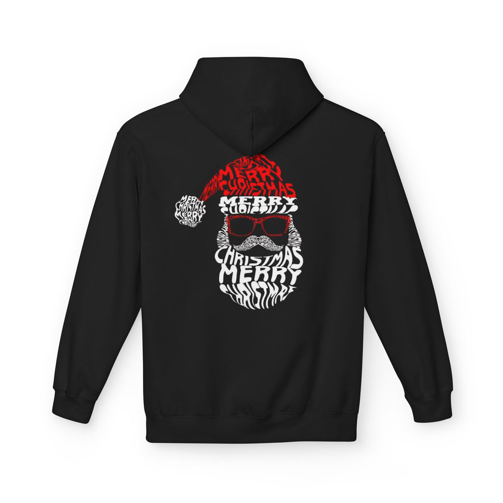 Christmas Skull Santa Hoodie — 'Merry Christmas' Typography Holiday Sweatshirt