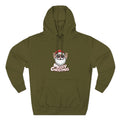 Merry Christmas Santa Hoodie – Festive Olive Fleece Pullover