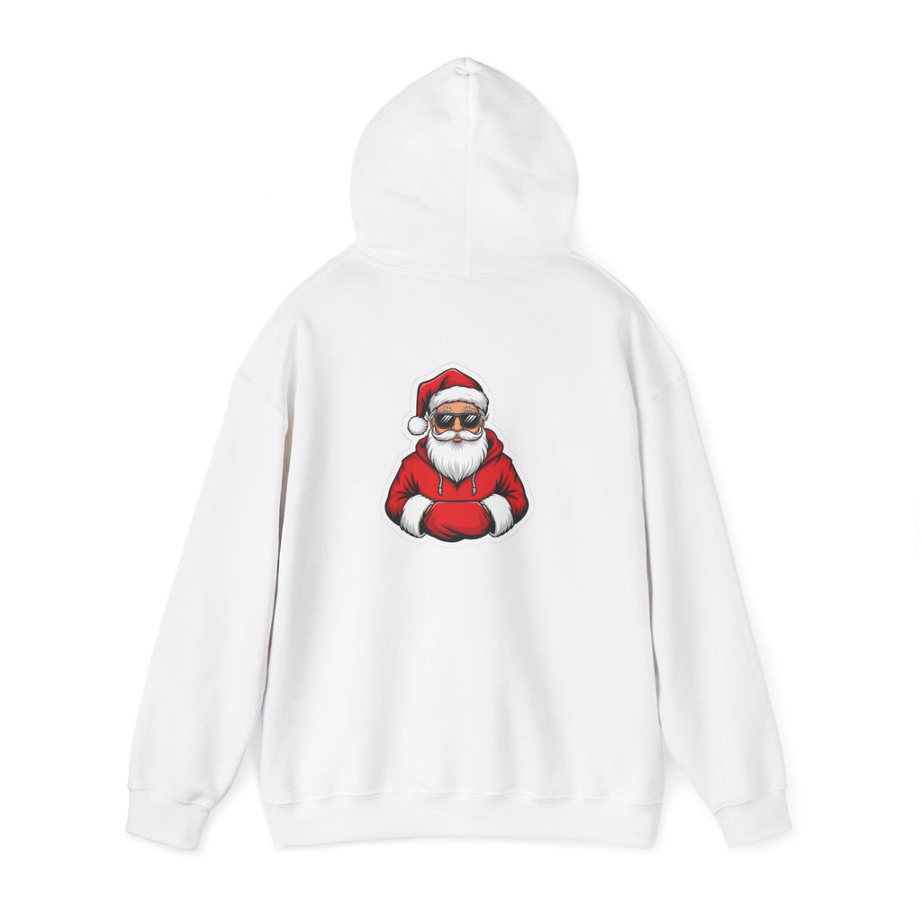 Christmas Santa Hoodie — Cool Santa with Sunglasses "Merry Christmas" Holiday Pullover