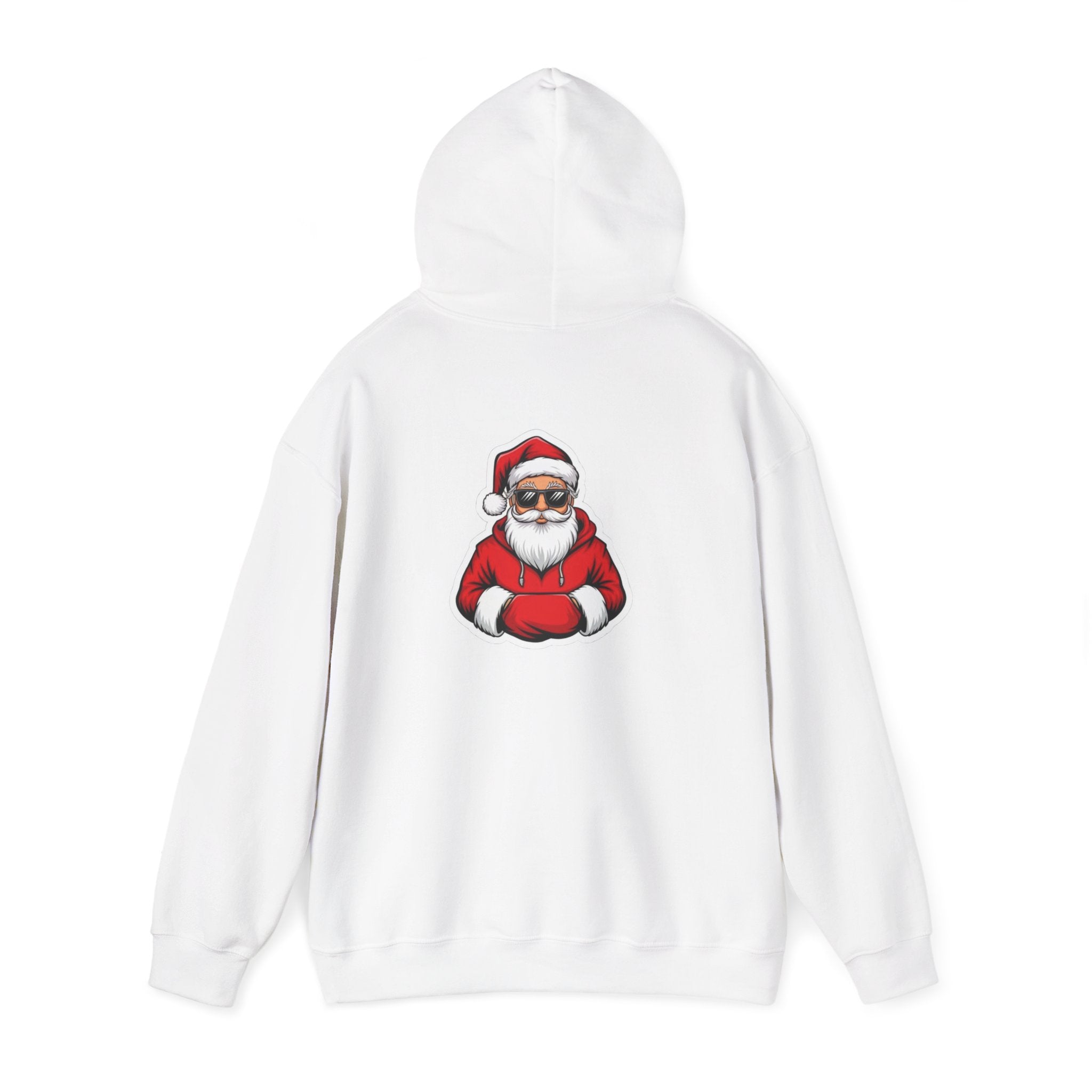 Christmas Santa Hoodie — Cool Santa with Sunglasses "Merry Christmas" Holiday Pullover